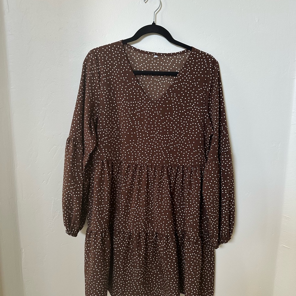 Brown Polka Dot Dress